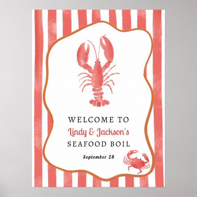Póster Seafood Boil Welcome Foam Board (Frente)