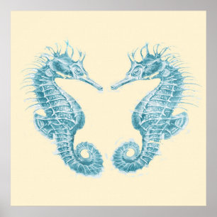 Póster seahorse en trullo del amor