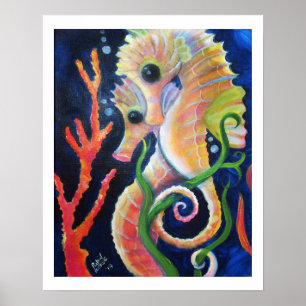 Póster Seahorse Pair