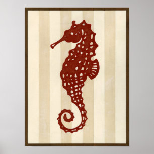 Póster Seahorse Silhouette