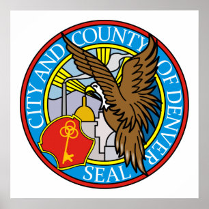 Póster Seal of Denver, Colorado