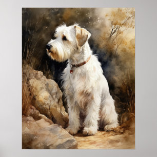 Póster Sealyham Terrier Dog Art Print Poster