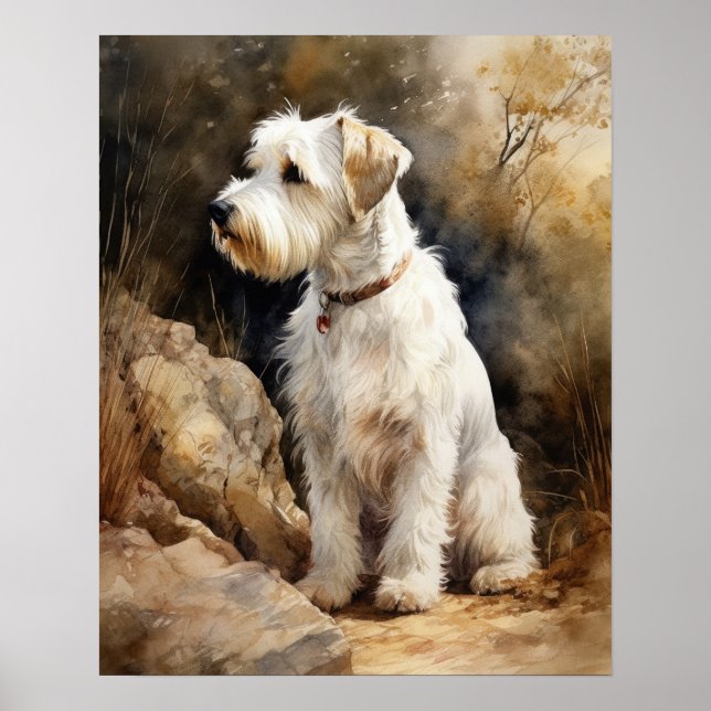 Póster Sealyham Terrier Dog Art Print Poster (Frente)