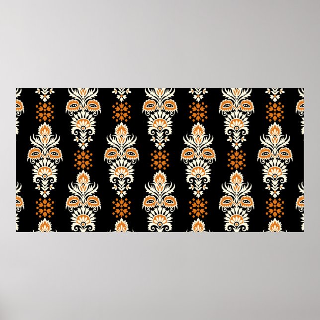 Póster seamless abstract geometrical floral design (Frente)