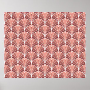 Póster Seamless Art Deco Pattern. Vintage minimalistic ba