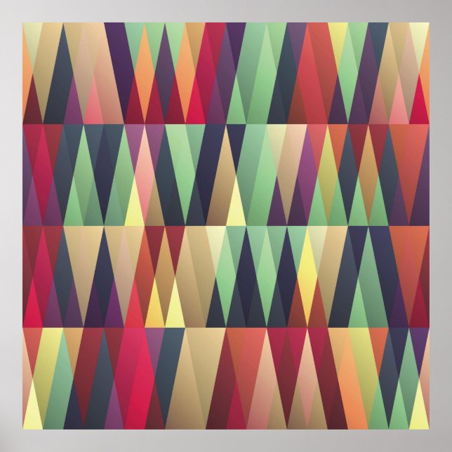 Póster Seamless background with many trianglesstreet,art, (Frente)