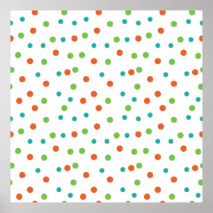 Póster Seamless Background with polka dot pattern. Polka