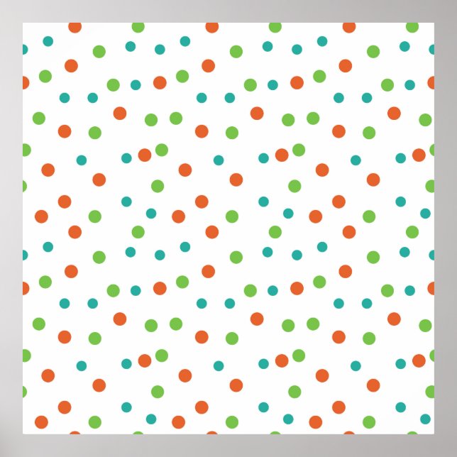 Póster Seamless Background with polka dot pattern. Polka  (Frente)