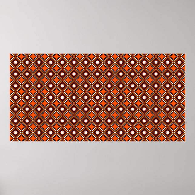 Póster Seamless creative pattern with hand draw geometric (Frente)
