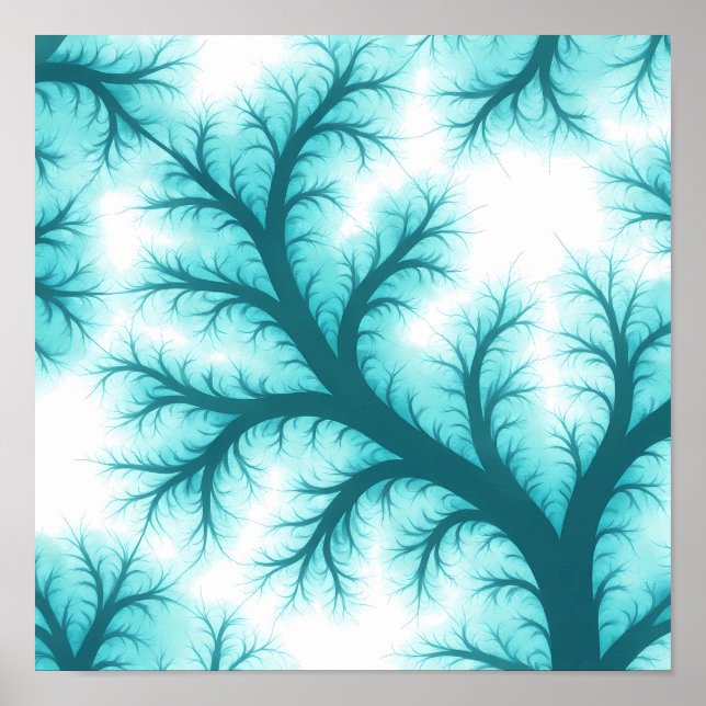 Póster Seamless Fractal Filigree Fabric and Paper Pattern (Frente)