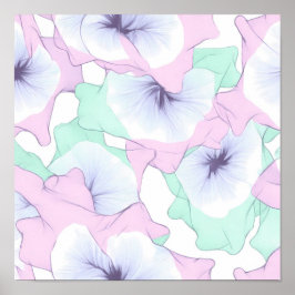 Póster Seamless Pastel Lace Layering Fabric and Paper