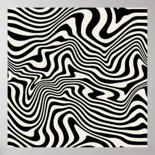 Póster seamless pattern. Abstract striped texture with b