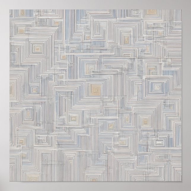 Póster Seamless White Luminous Net Fabric Pattern (Frente)