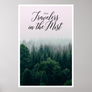 Póster Seamos viajeros en la niebla