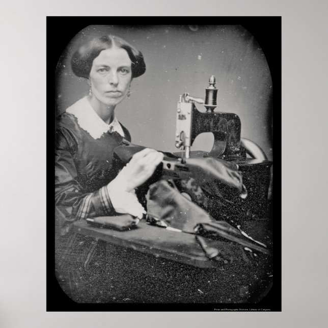 Póster Seamstress Working Daguerreotype 1853 (Frente)