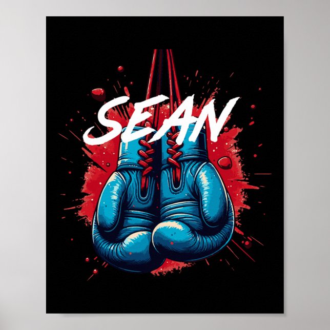 Póster Sean Boxing Custom Name (Frente)