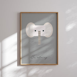 Póster Sean fuertes, los niños elefantes afirmen impresio