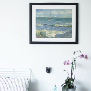 Póster Seascape at Saintes Maries by Vincent van Gogh