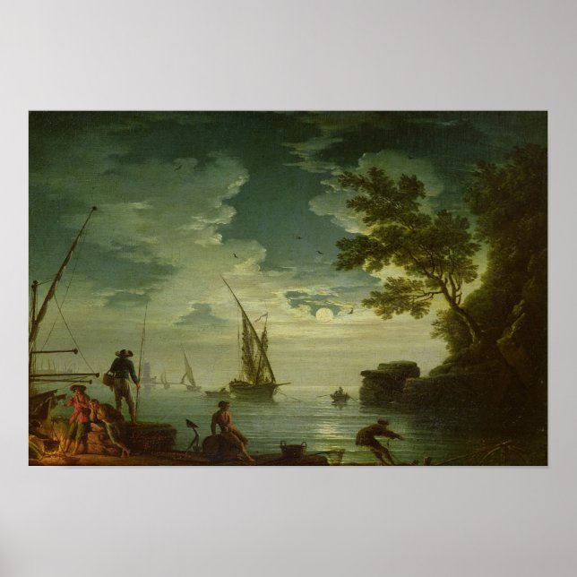 Póster Seascape, Luna, 1772 (Frente)