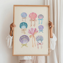 Póster Seashell Coquette Collection Neutral