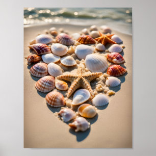 Póster Seashell Heart