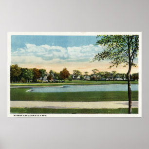 Póster Seaside Park View of Mirror Lake