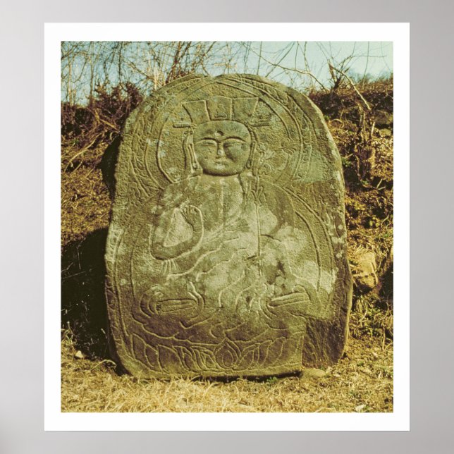 Póster Seated Bodhisattva, coreano, c.985 AD (granito) (Frente)