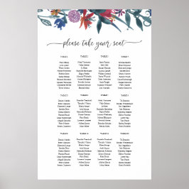 Póster Seating Plan chart template