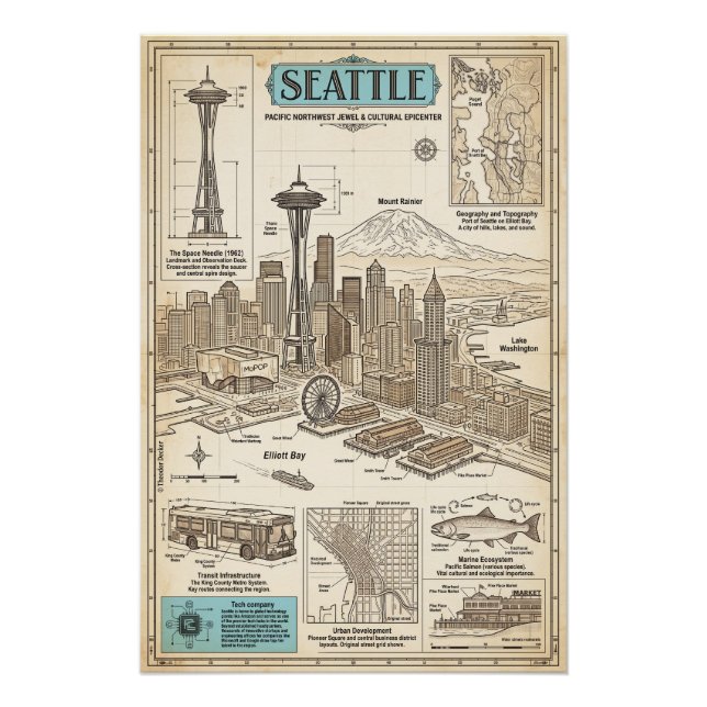 Póster Seattle  (Anverso)