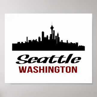 Póster Seattle Poster (standard picture frame size)
