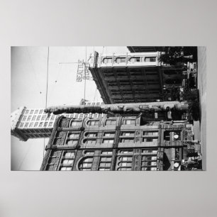 Póster Seattle, un tótem indio en la plaza del Pionero