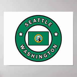 Póster Seattle Washington