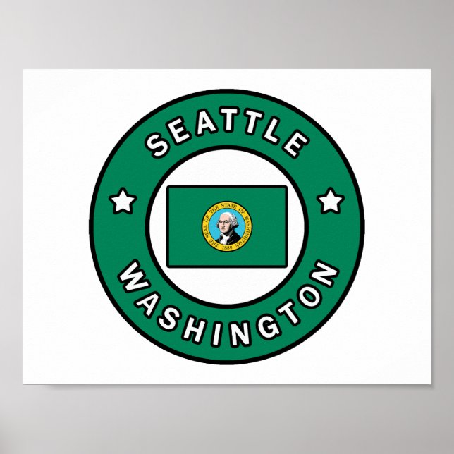 Póster Seattle Washington (Frente)