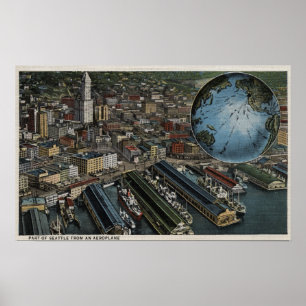 Póster Seattle, Washington - antena de Seattle