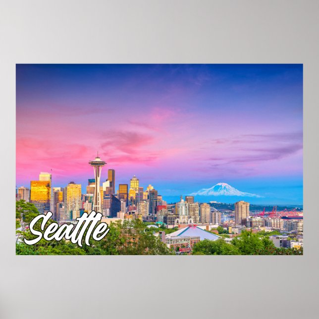 Póster Seattle, Washington, EE. UU. (Frente)