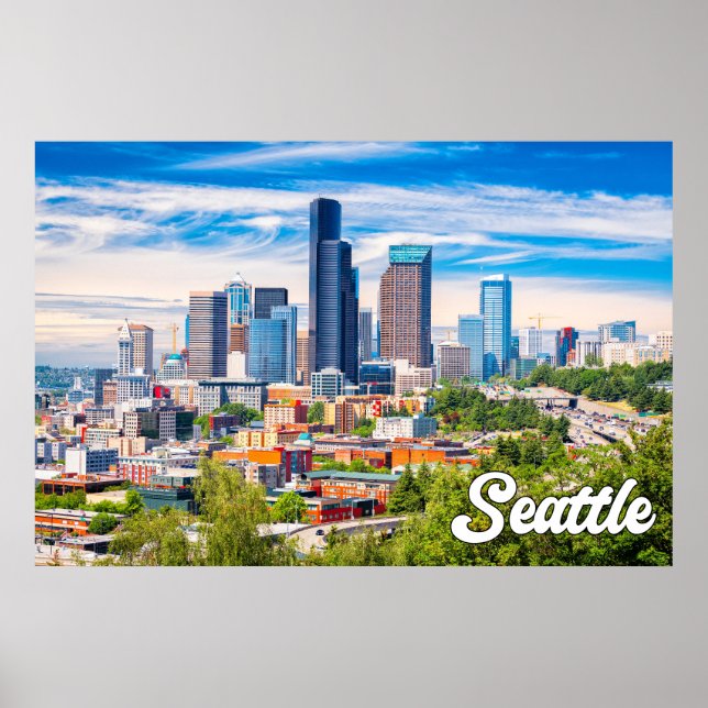 Póster Seattle, Washington, Estados Unidos (Frente)