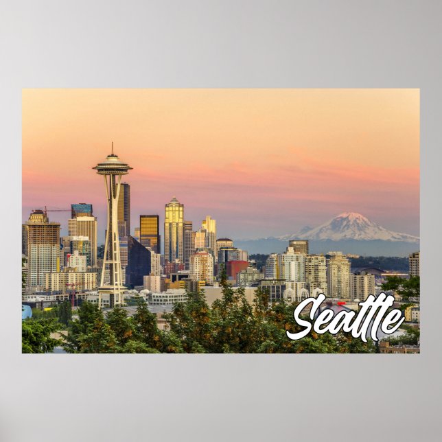 Póster Seattle, Washington, Estados Unidos (Frente)