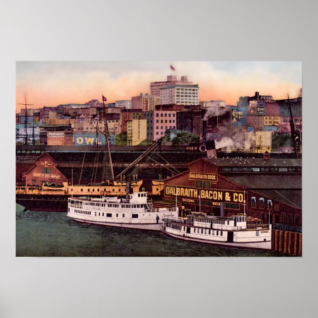 Póster Seattle Washington Waterfront (Frente)