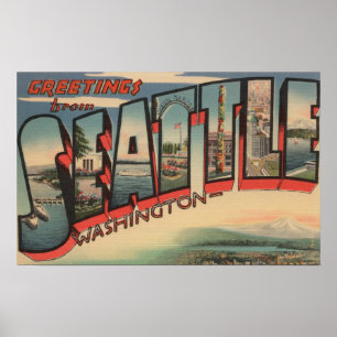 Póster Seattle, WashingtonGrandes Escenas de letras 2