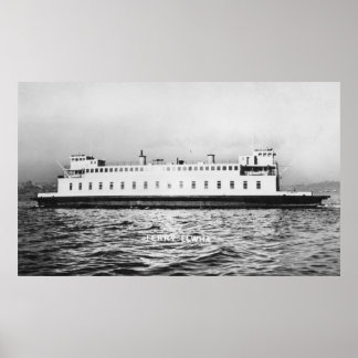 Póster Seattle, WashingtonView del ferry de Elwha