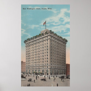 Póster Seattle, WAView del hotel de Washington