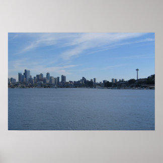 Póster Seattle y la Unión del Lago