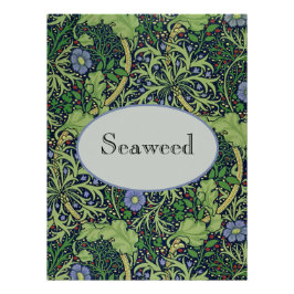 Póster Seaweed art nouveau design by William Morris