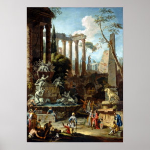 Póster Sebastiano Ricci Marco Ricci Monumento al Almirant