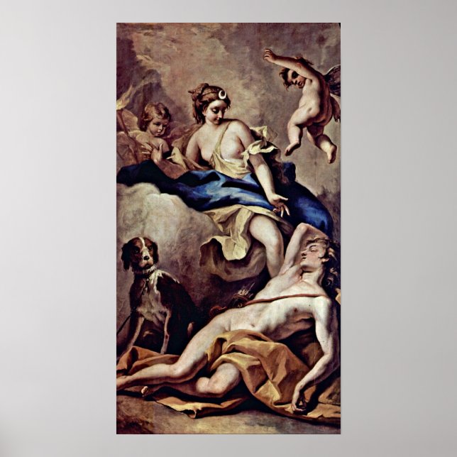 Póster Sebastiano Ricci - Selene y Endymion, (Frente)