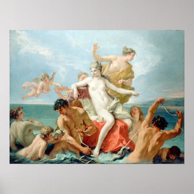 Póster Sebastiano Ricci Triunfo de la Venus Marina (Frente)