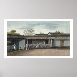 Póster Secando hojas de té (con c/c sobre papel)