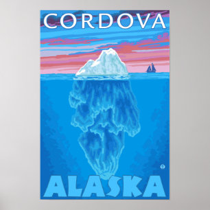 Póster Sección de Iceberg - Córdoba, Alaska