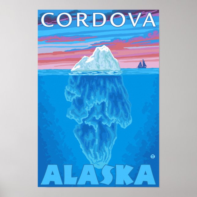Póster Sección de Iceberg - Córdoba, Alaska (Frente)