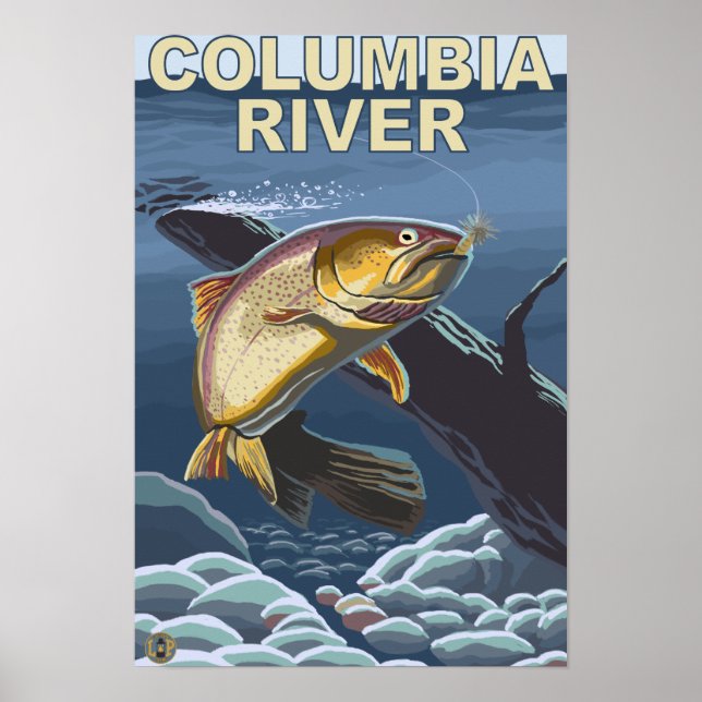 Póster Sección de trucha de garganta (Frente)